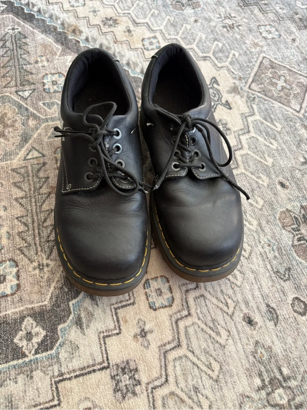 Dr. Martens Men's Shoe Size 12 US 4-Eyelet Oxford Black Leather Model GC041
